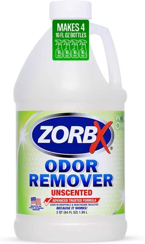 Vista 9 de ZORBX Spray eliminador de olores sin perfume de 16 onzas, fórmula de grado