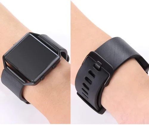 Vista 5 de Correa con marco para reloj Fitbit Blaze de LEEFOX, edición especial, correa de silicón, unisex, S G-10pack Classic+1 Marco Negro