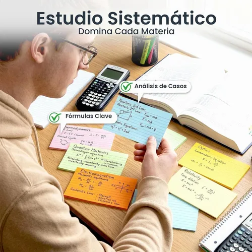 Vista 4 de Koogel 272 tarjetas de índice de 3 x 5, tarjetas flash rayadas