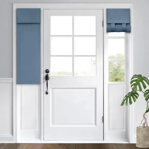 Vista 28 de HOMEIDEAS Cortinas Opacas para Aula para Puerta Principal, Cubierta de Ventana de Puerta de Aula, Persianas de Privacidad con Aislamiento Térmico