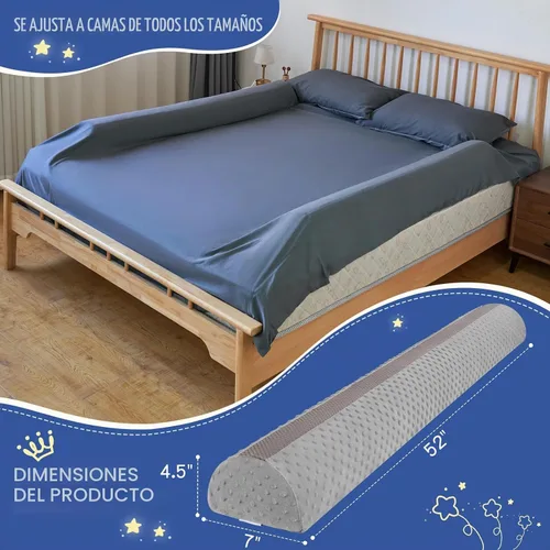 Vista 2 de Rieles de protección de cama para niños pequeños con espuma, 1 paquete de rieles de cama de espuma para niños pequeños, rieles de protección