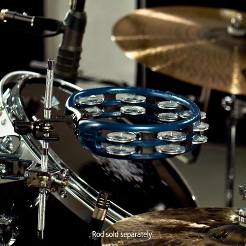 Vista 7 de Pandereta Meinl, jingles de aluminio, versión montable, azul