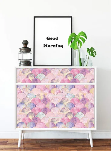 Vista 4 de AMAZING WALL Papel tapiz autoadhesivo color rosa degradado 63.0 in