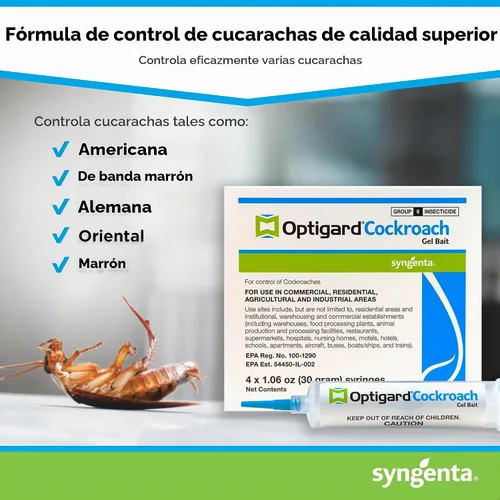 Vista 4 de Syngenta 61597 Optigard Gel para Cucarachas