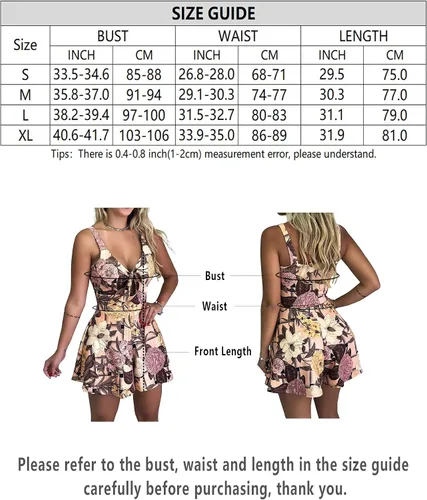 Vista 3 de Relipop - Mono para mujer estampado floral sin mangas cuello en V con nudo
