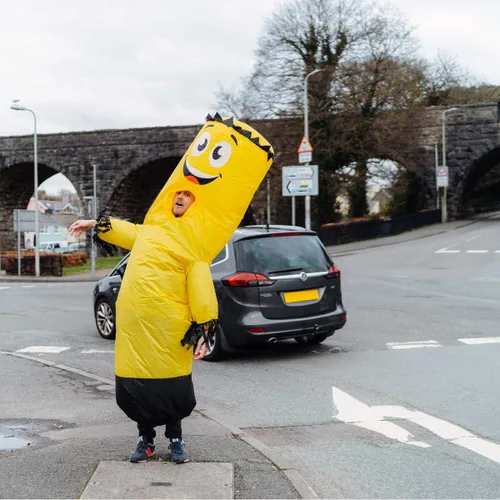Vista 7 de Bodysocks Tube Man Air Dancer - Disfraz inflable para adultos (talla única), Tubo Hombre Adulto