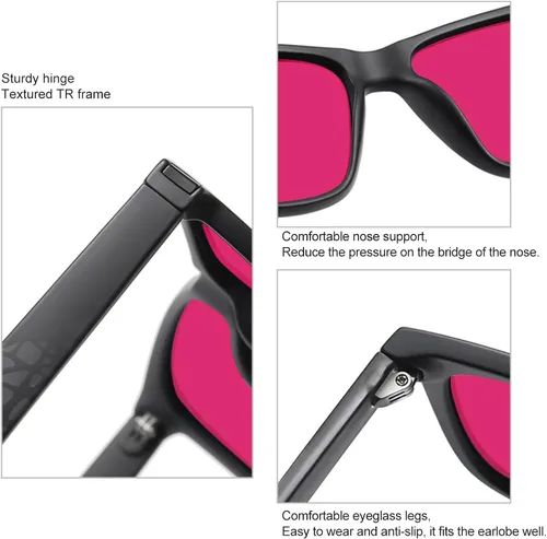 Vista 4 de Gafas para daltónicos, gafas adecuadas para uso en interiores y exteriores, para exteriores e interiores (NET-596)