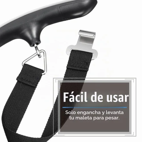 Vista 6 de Fosmon Báscula digital de equipaje, báscula de equipaje de maleta de 110