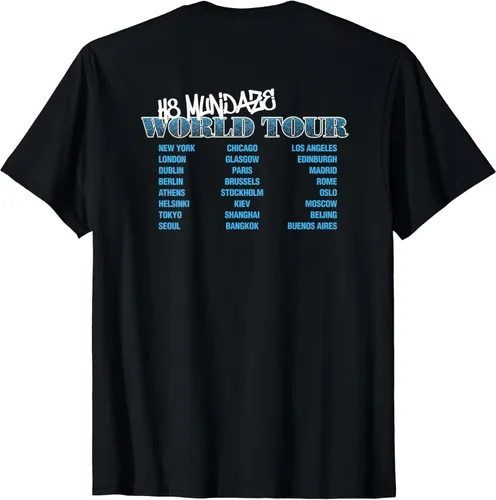 Vista 2 de Garfield Camiseta H8 Mundaze World Tour, Negro, S