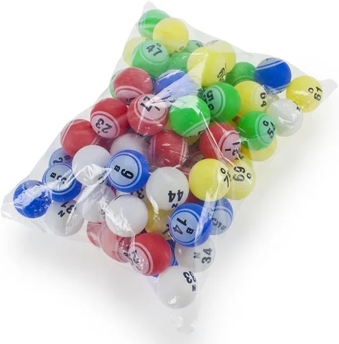 Vista 2 de Juego de 75 bolas de bingo profesionales de repuesto, tamaño grande de 1.5 pulgadas