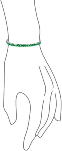 Vista 2 de Bling Jewelry Juego de cesta de 12 CTW de 4 puntas, solitario redondo de circonita cúbica AAA CZ pulsera de tenis para mujer, baile de graduación