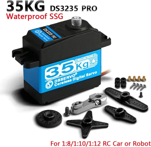 Vista 2 de ZOSKAY Servo RC 77.2 lbs PRO Coreless Motor servo Metal Gear Digital y Acero Inoxidable servo RC servo para Robótico DIY RC Coche (180 grados)