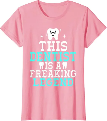 Vista 13 de Camiseta con texto en inglés «This Dentist is a freaking Legend Dentist», Negro