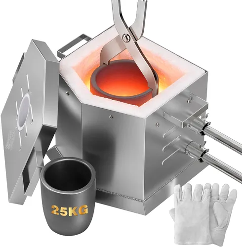 Vista 11 de CANALHOUT Kit de horno de fusión de propano de 15.4 lbs/15 libras con 2 pinzas y crisol