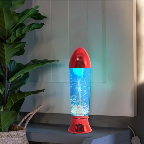 Vista 6 de YAKii - Lámpara de tornado LED que cambia de color, 10.5", juguete de ciencia que genera un tornado, funciona con pilas o un cable USB.