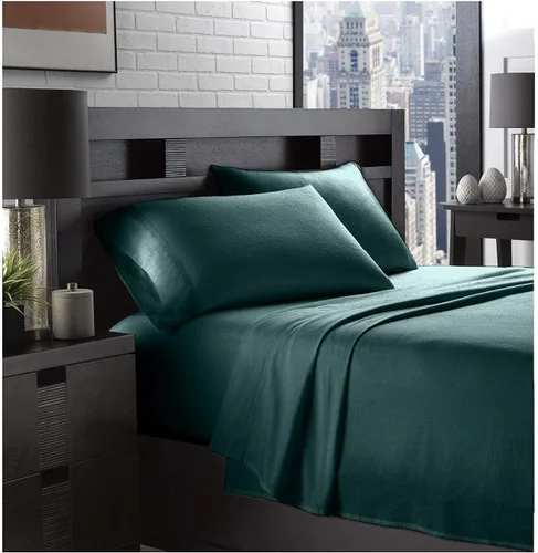 Vista 7 de Empire Home Juego de sábanas de franela - 100% algodón - Ajustadas + planas + fundas de almohada con bolsillo profundo (individual, gris)