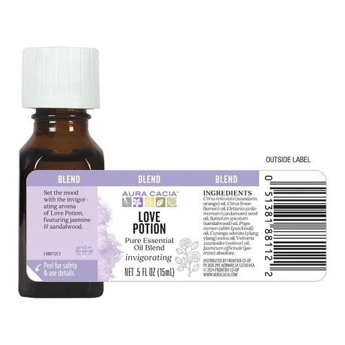 Vista 5 de Aura Cacia Mezcla de aceites esenciales Love Potion 0.5 fl. oz.