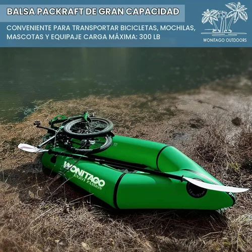 Vista 4 de TPU Packraft Inflatable Backpack Raft, Lightweight and Portable