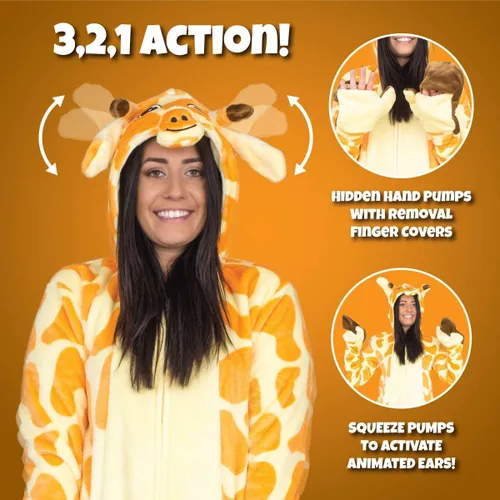 Vista 6 de Traje Flappy de una pieza de pijama de animal para cosplay, disfraz de Halloween