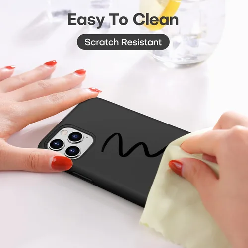 Vista 6 de CellEver Funda de silicona resistente para iPhone 11 Pro, protección militar contra caídas, protección elevada de pantalla y cámara, interior sin