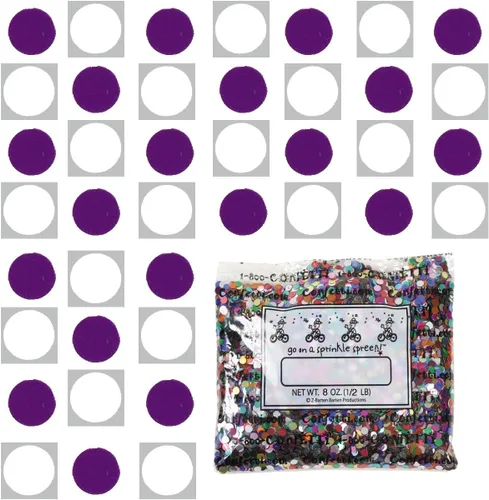 Vista 222 de Confetti Circle 1/4" Negro, Azul Marino Combo - 2 bolsas de media onza (1 oz) (8550/9971)