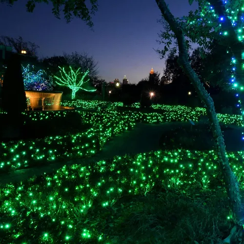 Vista 8 de TW SHINE Luces de Navidad verdes, 200 luces LED de Navidad para exteriores de 66 pies enchufables con 8 modos, cable verde impermeable, luz del día