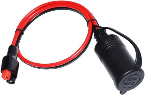 Vista 2 de Conector 45A a encendedor de cigarrillos hembra de 12 V, cable resistente de 12 AWG, compatible con Anderson Powerpole para transferencia