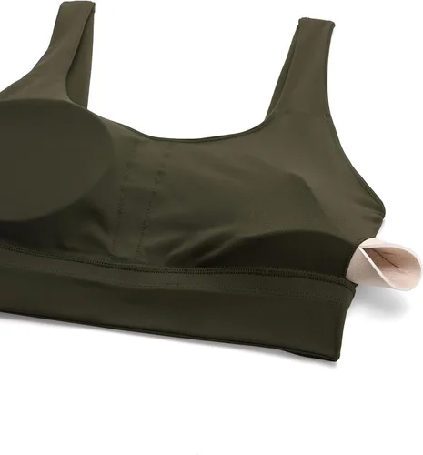 Vista 5 de CRZ YOGA Butterluxe - Brasier deportivo con espalda en U para mujer, cuello redondo, acolchado, de bajo impacto, para yoga, entrenamiento