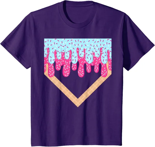 Vista 28 de Baseball Drip Boys Home Plate Ice Cream Sport Players & Fans Camiseta