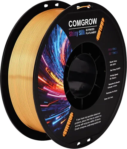 Vista 9 de Comgrow - Filamento para impresora 3D de seda PLA, color dual 2 en 1 negro y verde, filamento PLA para impresión 3D de 1.75mm, precisión dimensional