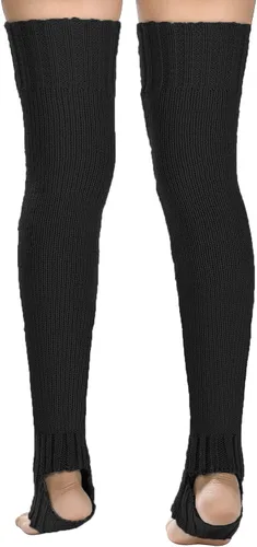 Vista 4 de SherryDC Women's Cable Knit Leg Warmers Thigh High Socks Over Knee High Boot Stockings