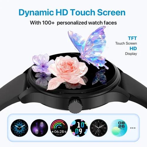 Vista 12 de DIVElink Reloj inteligente, reloj inteligente HD para hombres y mujeres (respuesta/hacer llamadas), reloj de fitness con más de 100 modos