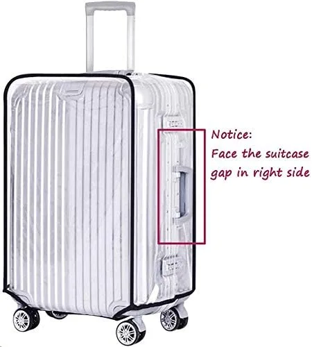 Vista 3 de Funda protectora de equipaje, funda de maleta de PVC transparente, protector de equipaje impermeable para maletas con ruedas, se adapta a la mayoría