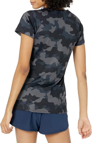 Vista 3 de Tienda Essentials Camiseta Tech Stretch de manga casquillo para mujer, paquete de 2