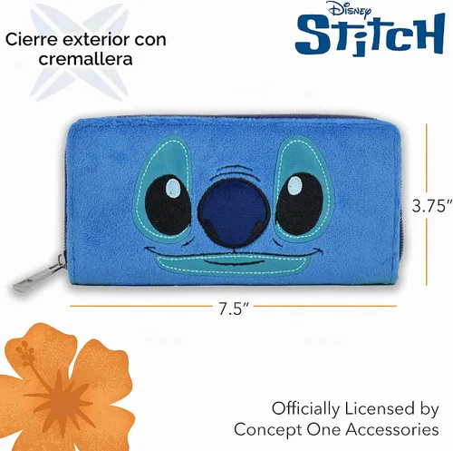 Vista 5 de Disney Lilo and Stitch - Cartera con cremallera, cremallera alrededor