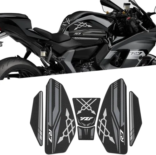 Vista 10 de para YZF R7 YZFR7 r7 2025 2024 2023-2021 Nuevos accesorios para motocicleta, protector de tanque de combustible adhesivo, protector de tanque