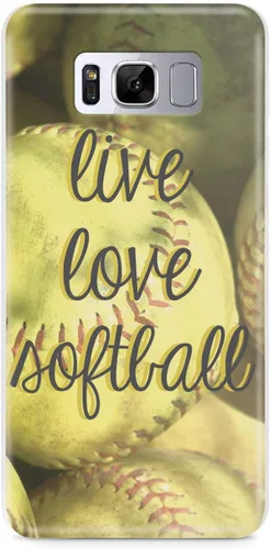 Vista 18 de Inspired Cases - Compatible con iPhone Xs Max - Funda protectora con textura 3D para Apple iPhone Xs Max - Live Love Softball