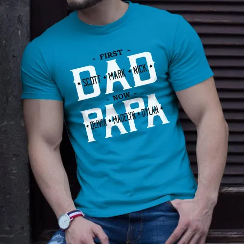 Vista 4 de Camisa personalizada para abuelo, papá, nietos con nombre, regalos personalizados para papá y papá, regalos para el día del padre, abuelo.