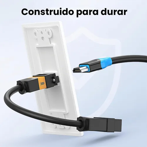 Vista 6 de Cable Matters Paquete de 2 placas de pared HDMI 4K de 1 puerto, color blanco Soporte paso a través de Ethernet y ARC UHD 4K @60Hz