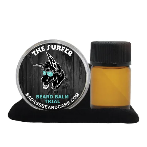 Vista 10 de Badass Beard Care Paquete de prueba de aceite y bálsamo para barba para hombres, Havana Haze, ingredientes naturales, mantiene la barba y el bigote