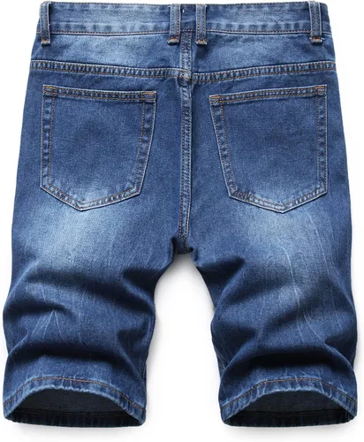 Vista 2 de Jeans cortos de verano con 5 bolsillos y corte regular para hombre