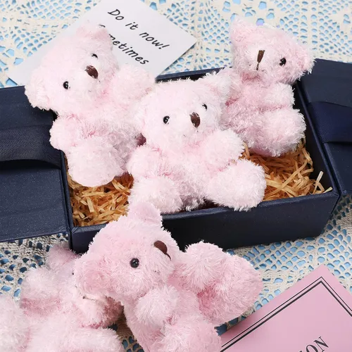 Vista 4 de Threan 8 Piezas Mini Osos de Peluche de 4'' Osos Pequeños a Granel Juguetes de Animales de Peluche Muñecos de Oso Suave Pequeños Rellenos de Regalo