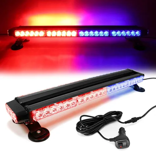 Vista 15 de Barra de luz estroboscópica de emergencia de 14.5'' con 32 LED para techo, doble lado, luz de advertencia de peligro, luz de seguridad con imán