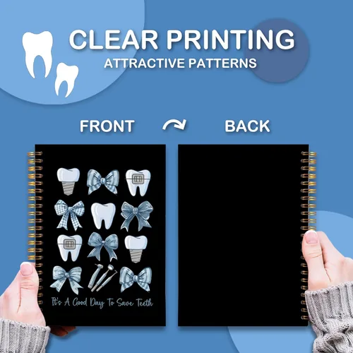 Vista 5 de Regalos para Dentistas, Cuaderno Diario, Regalos para Asistente de Higiene Dental y Oficina para Mujeres, Cuaderno de Espiral de Tapa Dura 14x21 Cm