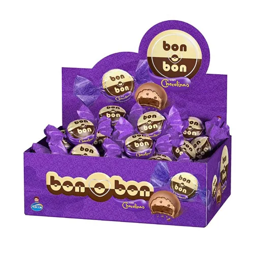 Vista 2 de Bon O Bon - Crema de maní y oblea rellena de chocolinas galletas Bites Bonbons - 9.52 oz