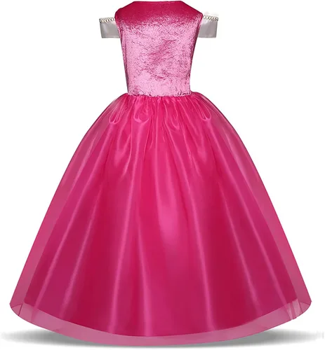 Vista 2 de Disfraz de princesa para niñas disfraz de cumpleaños de Halloween con accesorios de 3 a 8 años