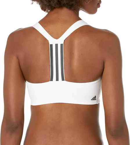 Vista 2 de adidas Sujetador de 3 rayas de soporte medio para mujer