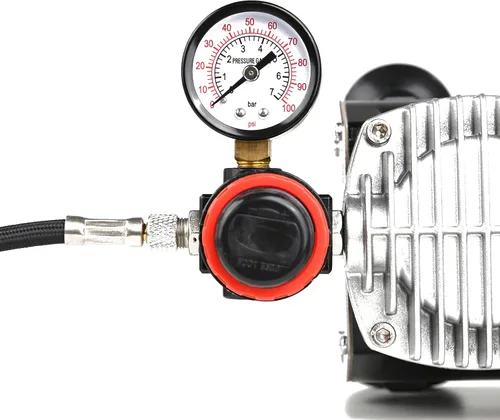 Vista 6 de MEEDEN Kit de compresor de aerógrafo - Compresor de aire completo de 1/5 HP para pintura de modelos con manguera de 6 pies