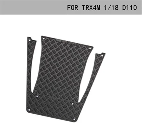 Vista 3 de RC Crawler - Placa de metal para capó de coche para 1/18 TRX-4M (placa negra)