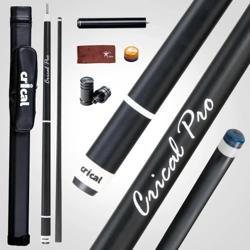 Vista 10 de CRICAL Carbon Fiber Pool Cue Stick 58in Low Deflection Billiard Cue